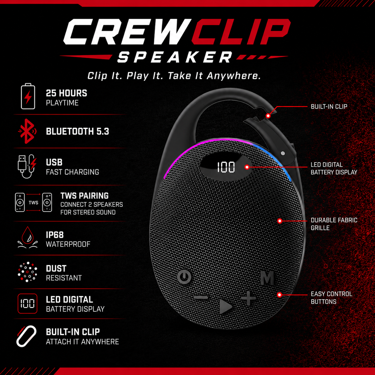 CrewClip Speaker